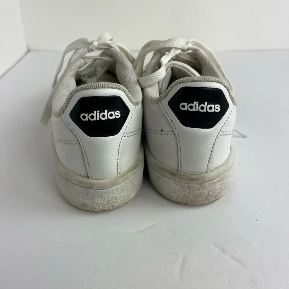 Adidas Neo Grand Court White Sneakers Size 6 Black Stripes Cloud Foam